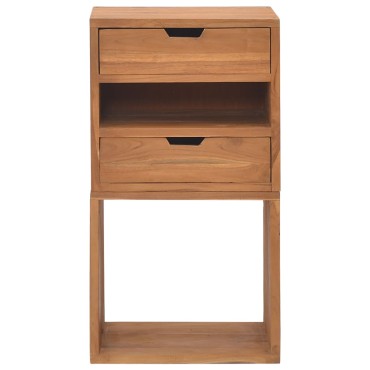 vidaXL Κομοδίνο 40x30x76cm από Μασίφ Ξύλο Teak 1 τεμ.