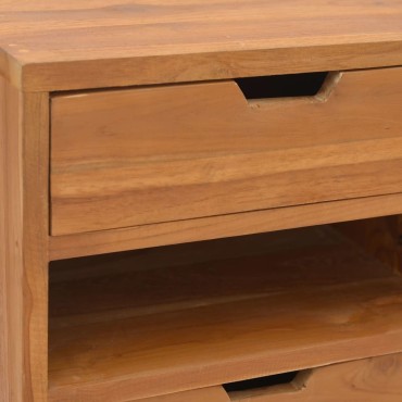 vidaXL Κομοδίνο 40x30x76cm από Μασίφ Ξύλο Teak 1 τεμ.