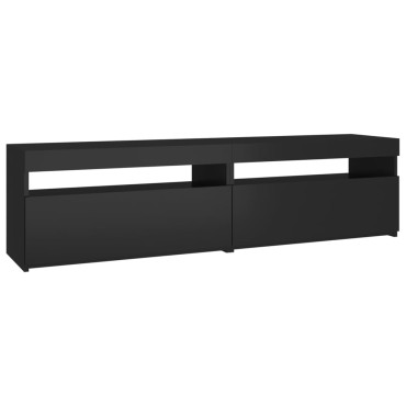 vidaXL Έπιπλα Τηλεόρασης με LED 2 τεμ. Μαύρα 75x35x40cm