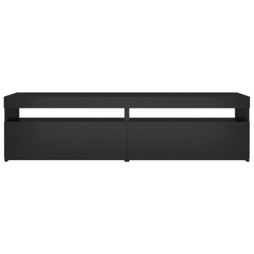vidaXL Έπιπλα Τηλεόρασης με LED 2 τεμ. Μαύρα 75x35x40cm