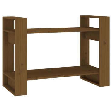 vidaXL Βιβλιοθήκη/Διαχωριστικό Χώρου Μελί 80x35x56,5cm Μασίφ Ξύλο 1 τεμ.