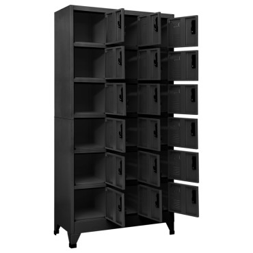 vidaXL Φοριαμός Ανθρακί 90x40x180cm Ατσάλινος 1 τεμ.