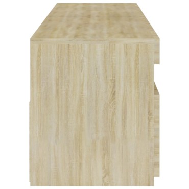 vidaXL Έπιπλο Τηλεόρασης με LED 2 τεμ. Sonoma Δρυς 75x35x40cm