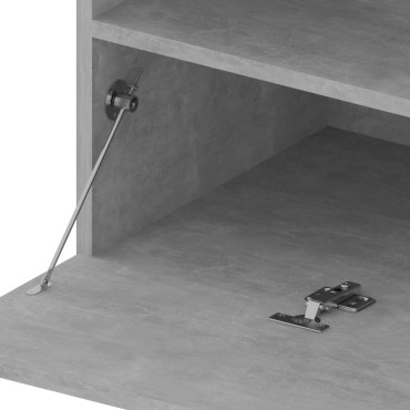 vidaXL Έπιπλα Τηλεόρασης με LED 2 τεμ. Γκρι Σκυροδέματος 75x35x40cm