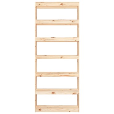 vidaXL Βιβλιοθήκη/Διαχωριστικό Χώρου 80x30x199,5cm Μασίφ Ξύλο Πεύκου 1 τεμ.