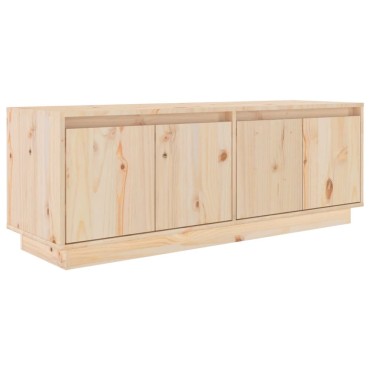 vidaXL Έπιπλο Τηλεόρασης 110x34x40cm από Μασίφ Ξύλο Πεύκου