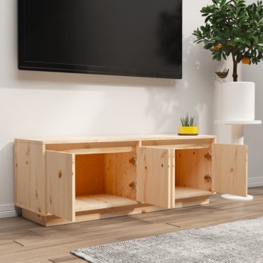 vidaXL Έπιπλο Τηλεόρασης 110x34x40cm από Μασίφ Ξύλο Πεύκου