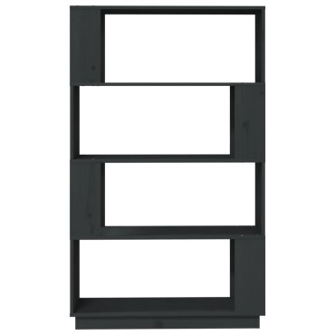 vidaXL Βιβλιοθήκη/Διαχωριστικό Χώρου Γκρι 80x25x132cm Μασίφ Πεύκο 1 τεμ.