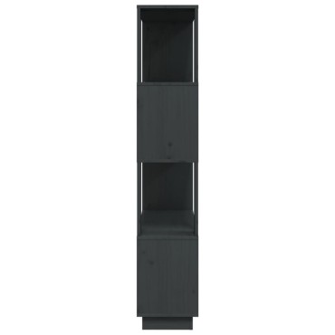 vidaXL Βιβλιοθήκη/Διαχωριστικό Χώρου Γκρι 80x25x132cm Μασίφ Πεύκο 1 τεμ.