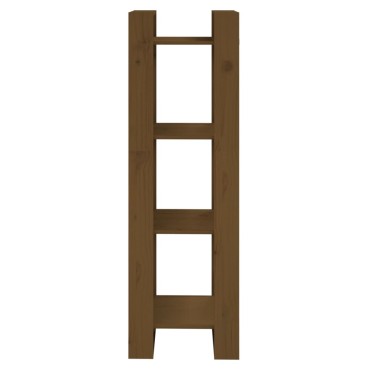 vidaXL Βιβλιοθήκη/Διαχωριστικό Χώρου Μελί 41x35x125cm Μασίφ Ξύλο 1 τεμ.