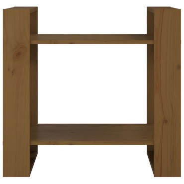 vidaXL Βιβλιοθήκη/Διαχωριστικό Χώρου Μελί 60x35x57cm Μασίφ Ξύλο 1 τεμ.