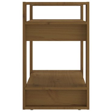 vidaXL Βιβλιοθήκη/Διαχωριστικό Χώρου Μελί 60x35x57cm Μασίφ Ξύλο 1 τεμ.