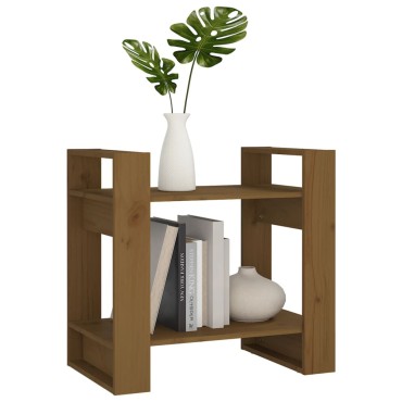 vidaXL Βιβλιοθήκη/Διαχωριστικό Χώρου Μελί 60x35x57cm Μασίφ Ξύλο 1 τεμ.
