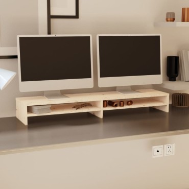 vidaXL Βάση Οθόνης 100x24x13cm από Μασίφ Ξύλο Πεύκου