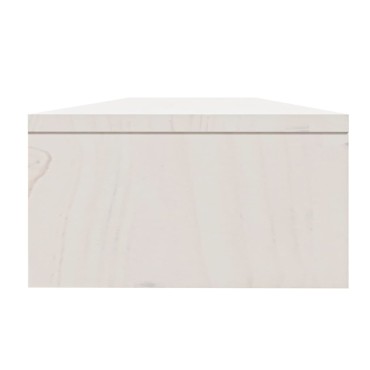 vidaXL Βάση Οθόνης Λευκή 100x24x13cm από Μασίφ Ξύλο Πεύκου