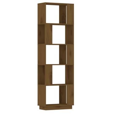 vidaXL Βιβλιοθήκη/Διαχωριστικό Χώρου Μελί 51x25x163,5cm Μασίφ Ξύλο 1 τεμ.