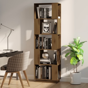 vidaXL Βιβλιοθήκη/Διαχωριστικό Χώρου Μελί 51x25x163,5cm Μασίφ Ξύλο 1 τεμ.