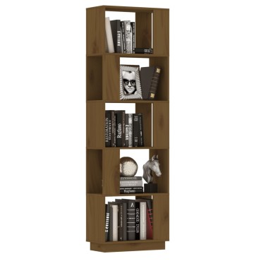vidaXL Βιβλιοθήκη/Διαχωριστικό Χώρου Μελί 51x25x163,5cm Μασίφ Ξύλο 1 τεμ.