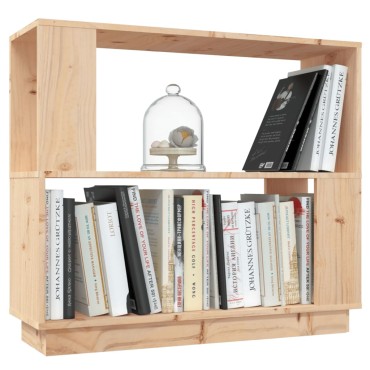 vidaXL Βιβλιοθήκη/Διαχωριστικό Χώρου 80x25x70cm Μασίφ Ξύλο Πεύκου 1 τεμ.