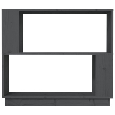 vidaXL Βιβλιοθήκη/Διαχωριστικό Χώρου Γκρι 80x25x70cm Μασίφ Πεύκο 1 τεμ.
