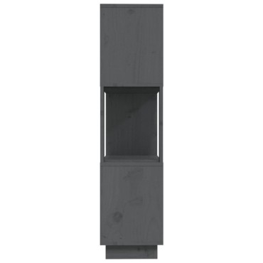vidaXL Βιβλιοθήκη/Διαχωριστικό Χώρου Γκρι 80x25x101cm Μασίφ Πεύκο 1 τεμ.