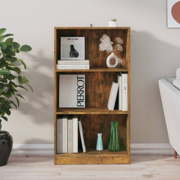vidaXL Βιβλιοθήκη Καπνιστή Δρυς 60x24x109cm από Επεξεργασμένο Ξύλο 1 τεμ.