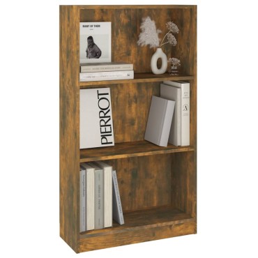 vidaXL Βιβλιοθήκη Καπνιστή Δρυς 60x24x109cm από Επεξεργασμένο Ξύλο 1 τεμ.