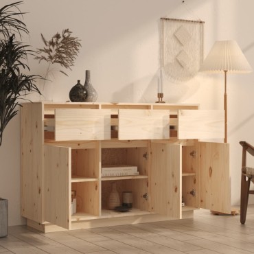 vidaXL Μπουφές 110x34x75cm από Μασίφ Ξύλο Πεύκου 1 τεμ.