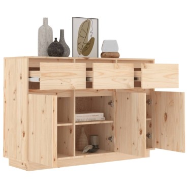vidaXL Μπουφές 110x34x75cm από Μασίφ Ξύλο Πεύκου 1 τεμ.