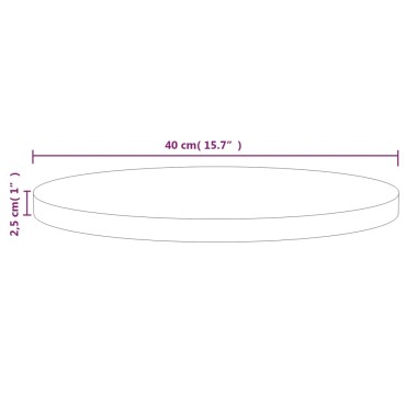 vidaXL Επιφάνεια Τραπεζιού 40x2,5cm από Μασίφ Ξύλο Πεύκου 1 τεμ.