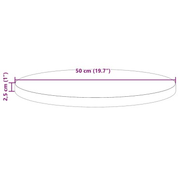 vidaXL Επιφάνεια Τραπεζιού 50x2,5cm από Μασίφ Ξύλο Πεύκου 1 τεμ.