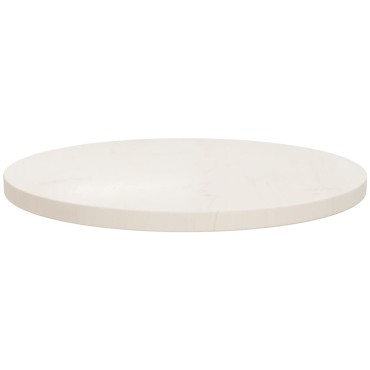 vidaXL Επιφάνεια Τραπεζιού Λευκή 50x2,5cm από Μασίφ Ξύλο Πεύκου 1 τεμ.