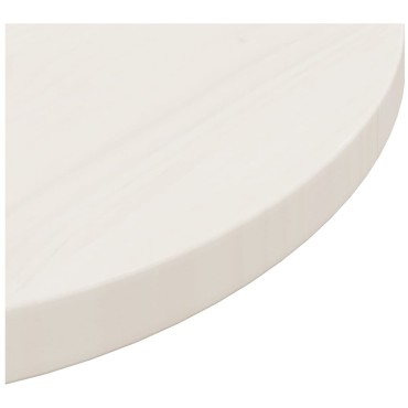 vidaXL Επιφάνεια Τραπεζιού Λευκή 50x2,5cm από Μασίφ Ξύλο Πεύκου 1 τεμ.