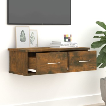 vidaXL Ντουλάπι Τοίχου Καπνιστή Δρυς 60x26x18,5cm Επεξεργασμένο Ξύλο 1 τεμ.