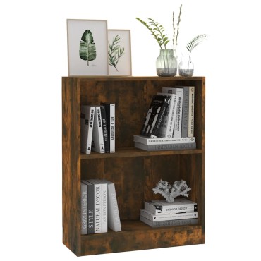 vidaXL Βιβλιοθήκη Καπνιστή Δρυς 60x24x76cm Επεξεργασμένο Ξύλο 1 τεμ.