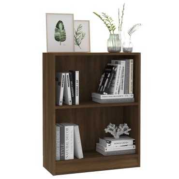 vidaXL Βιβλιοθήκη Καφέ Δρυς 60x24x76cm από Επεξεργασμένο Ξύλο 1 τεμ.
