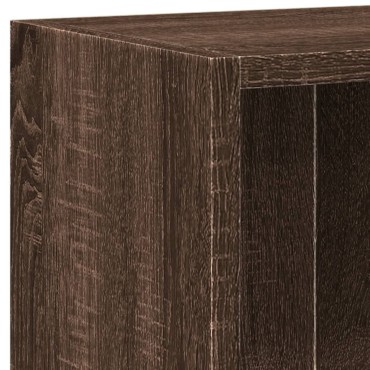 vidaXL Βιβλιοθήκη Καφέ Δρυς 60x24x76cm από Επεξεργασμένο Ξύλο 1 τεμ.