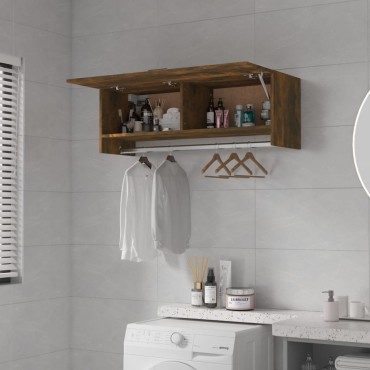 vidaXL Ντουλάπα Καπνιστή Δρυς 100x32,5x35cm από Επεξεργασμένο Ξύλο 1 τεμ.