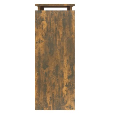 vidaXL Τραπέζι Κονσόλα Καπνιστή Δρυς 80x30x80cm Επεξεργασμένο Ξύλο 1 τεμ.