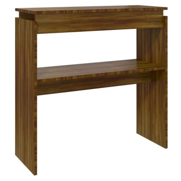 vidaXL Τραπέζι Κονσόλα Καφέ Δρυς 80x30x80cm Επεξεργασμένο Ξύλο 1 τεμ.