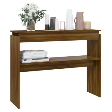 vidaXL Τραπέζι Κονσόλα Καφέ Δρυς 102x30x80cm Επεξεργασμένο Ξύλο 1 τεμ.