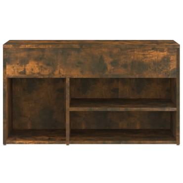 vidaXL Παπουτσοθήκη Καπνιστή Δρυς 80x30x45cm από Επεξεργασμένο Ξύλο
