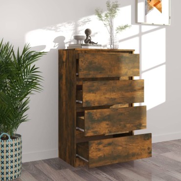 vidaXL Συρταριέρα Καπνιστή Δρυς 60x35x98,5cm Επεξεργασμένο Ξύλο 1 τεμ.