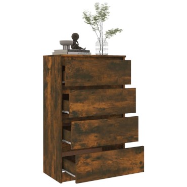 vidaXL Συρταριέρα Καπνιστή Δρυς 60x35x98,5cm Επεξεργασμένο Ξύλο 1 τεμ.