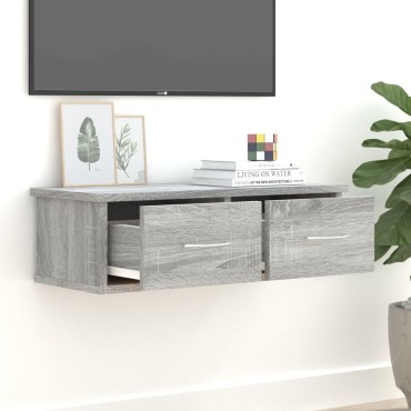 vidaXL Ντουλάπι Τοίχου Γκρι Sonoma 60x26x18,5cm Επεξεργασμένο Ξύλο 1 τεμ.