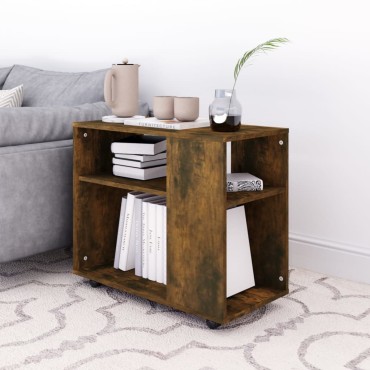 vidaXL Τραπέζι Βοηθητικό Καπνιστή Δρυς 70x35x55cm Επεξεργασμένο Ξύλο 1 τεμ.