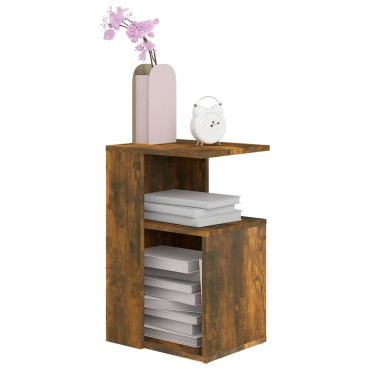 vidaXL Τραπέζι Βοηθητικό Καπνιστή Δρυς 36x30x56cm Επεξεργασμένο Ξύλο 1 τεμ.