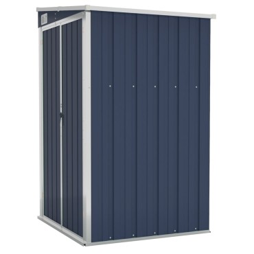 vidaXL Αποθήκη Κήπου Επιτοίχια Ανθρακί 118 x 100 x 178 εκ. από Ατσάλι