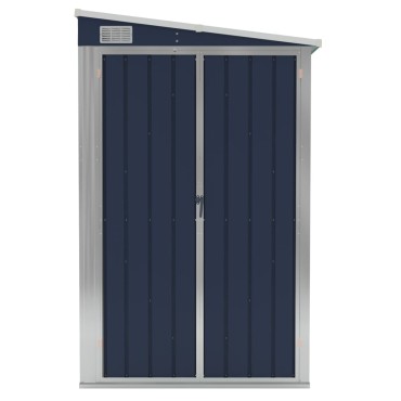 vidaXL Αποθήκη Κήπου Επιτοίχια Ανθρακί 118 x 100 x 178 εκ. από Ατσάλι