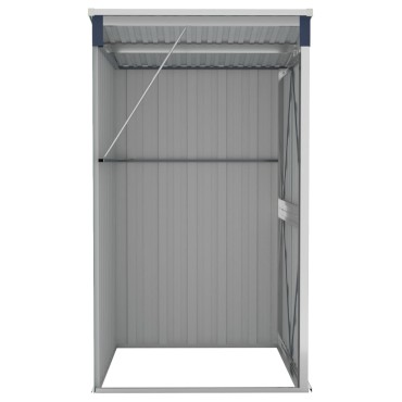 vidaXL Αποθήκη Κήπου Επιτοίχια Ανθρακί 118 x 100 x 178 εκ. από Ατσάλι